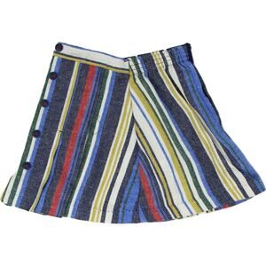 70s 80s Vintage Girls Striped Hippie Boho Skirt